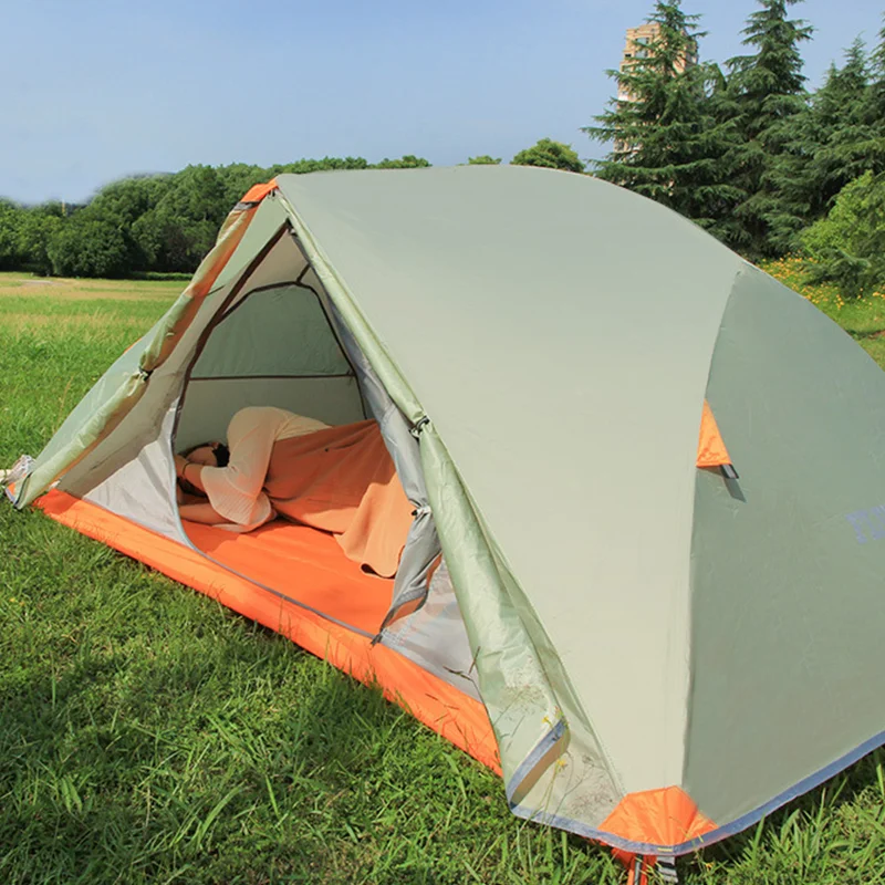 Двойная Ультралегкая туристическая палатка для кемпинга алюминиевые палатки