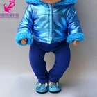43 см детская кукольная одежда, шуба, 18 дюймов, кукольная куртка для девочек, колготки