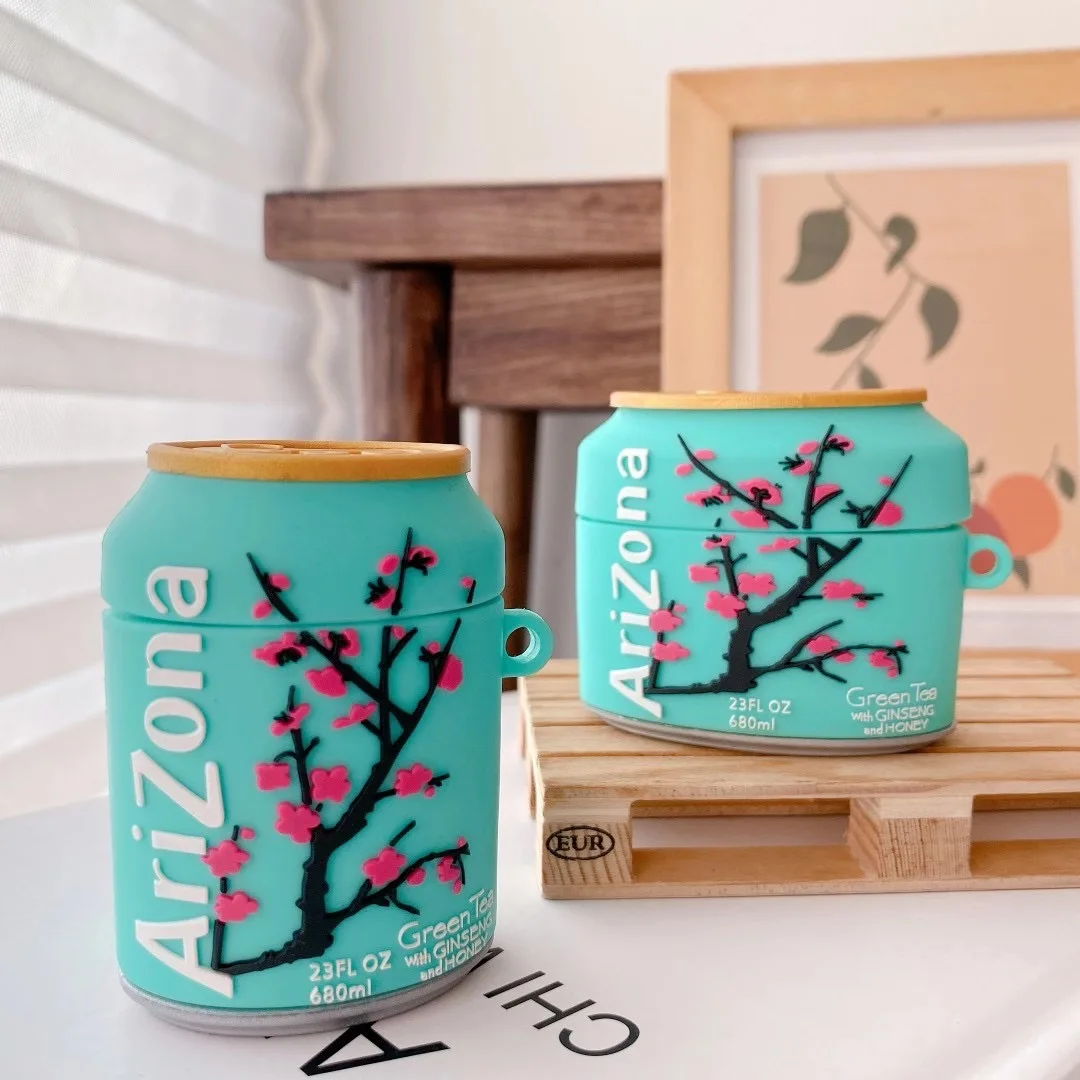 3D чехол для наушников Sakura Cold Tea Drink подходит Airpods Pro 1 2 зарядки защитная коробка
