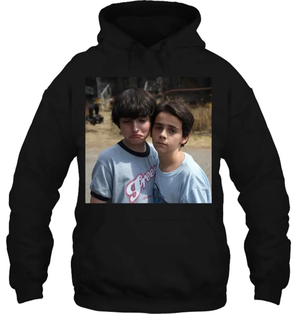 Мужская толстовка с капюшоном Finn Wolfhard Jack Dylan Grazer Черная мужская женская уличная