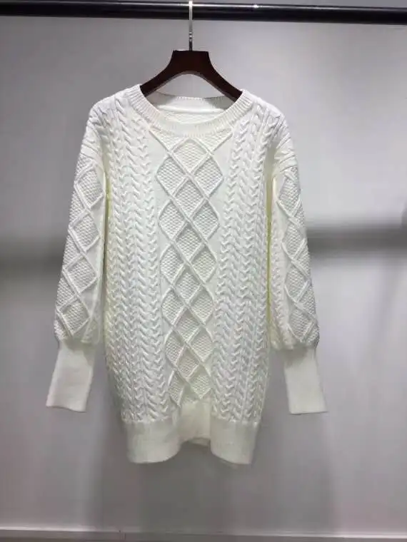 Женские вязаные свитера и пуловеры высокого качества с геометрическим узором