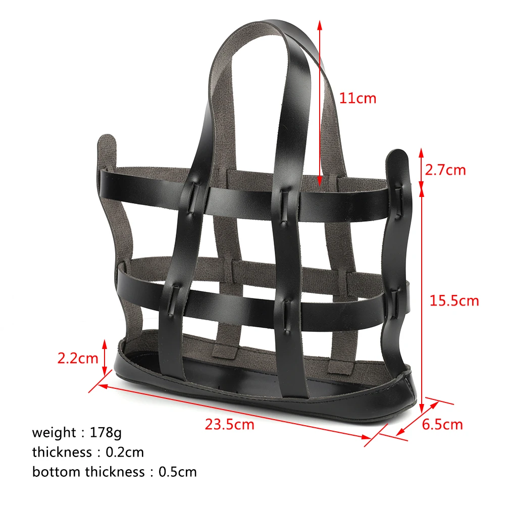 Leather Basket Woman Fashion Tote Hollow Out Basket Bucket Handbag Large Capacity Weave Summer Beach Travel Wedding PU Handbag