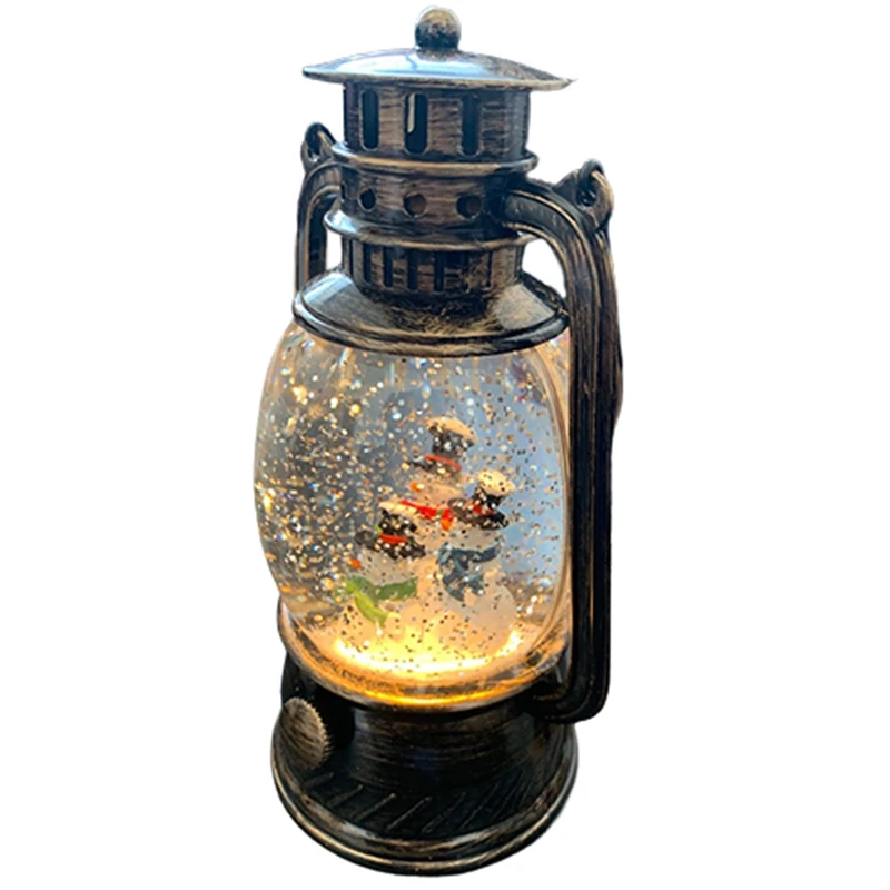 

Рождественский Снежный шар-фонарь с подвижным блеском, питасветильник от батареи и USB, таймер 6H для Рождественского украшения