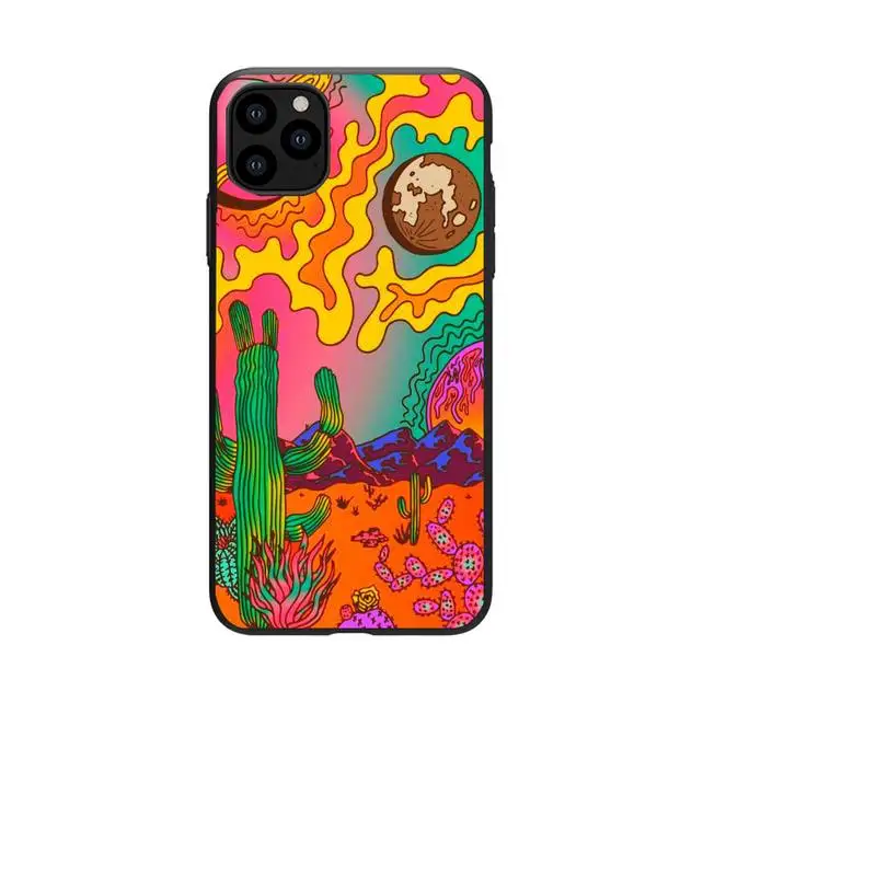 

Colourful Psychedelic Trippy Art Phone Case For iphone 5s 6 7 8 11 12 plus xsmax xr pro mini se Cover Fundas Coque