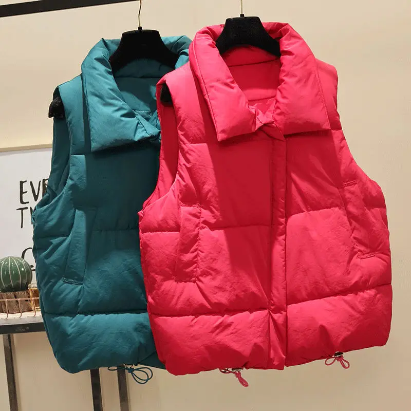 Зимняя женская куртка Теплый Женский жилет хлопковые парки короткий пуховой с