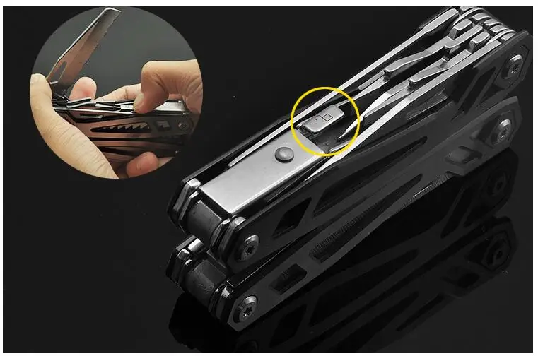 Универсальный выживания EDC 3cr13 нержавеющей многоцелевые кусачки открытый многофункциональный комбинированный инструмент плоскогубцы складной нож и плоскогубцы