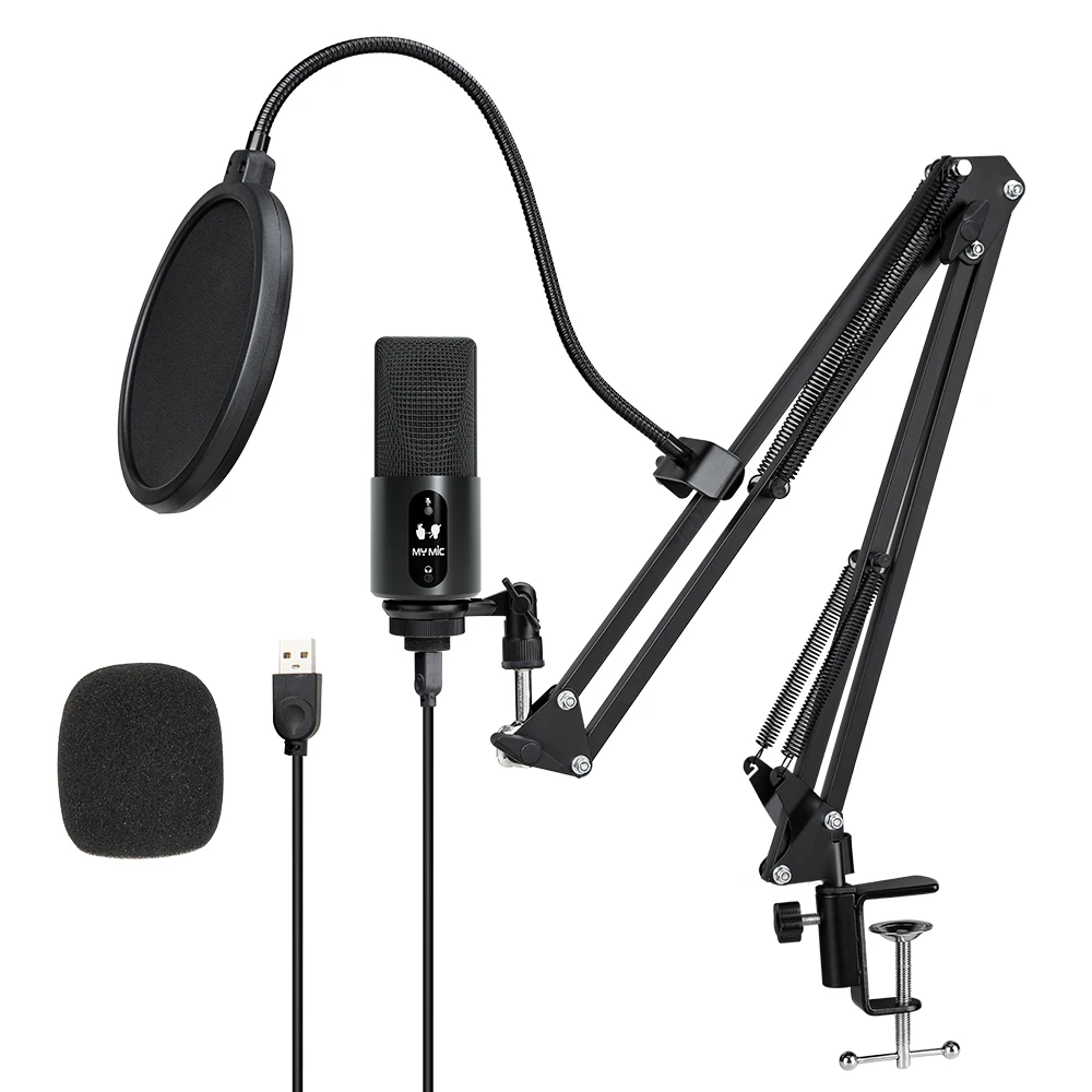 

MY MIC W111 192khz USB Condenser Microphone For PC Laptop Gaming Studio Recording Vocals Voice Over Podcasting Broadcasting