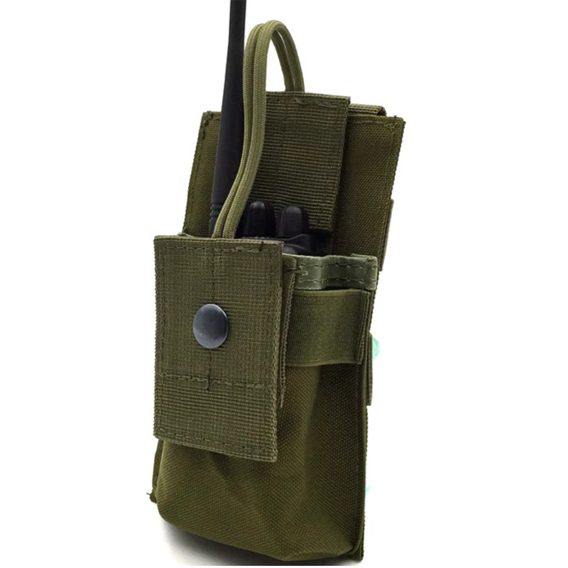 

Outdoor Adjustable MOLLE Radio Holder Tactical Walkie Talkie Holster Pouch For Kenwood