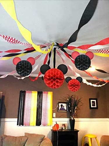 6 шт. декоративные сотовые шарики в виде Микки Мауса | Дом и сад