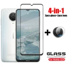 Стекло 4 в 1, полное покрытие для Nokia G20, закаленное стекло для Nokia G10 G20, защита для объектива камеры, пленка для телефона, стекло для Nokia G20