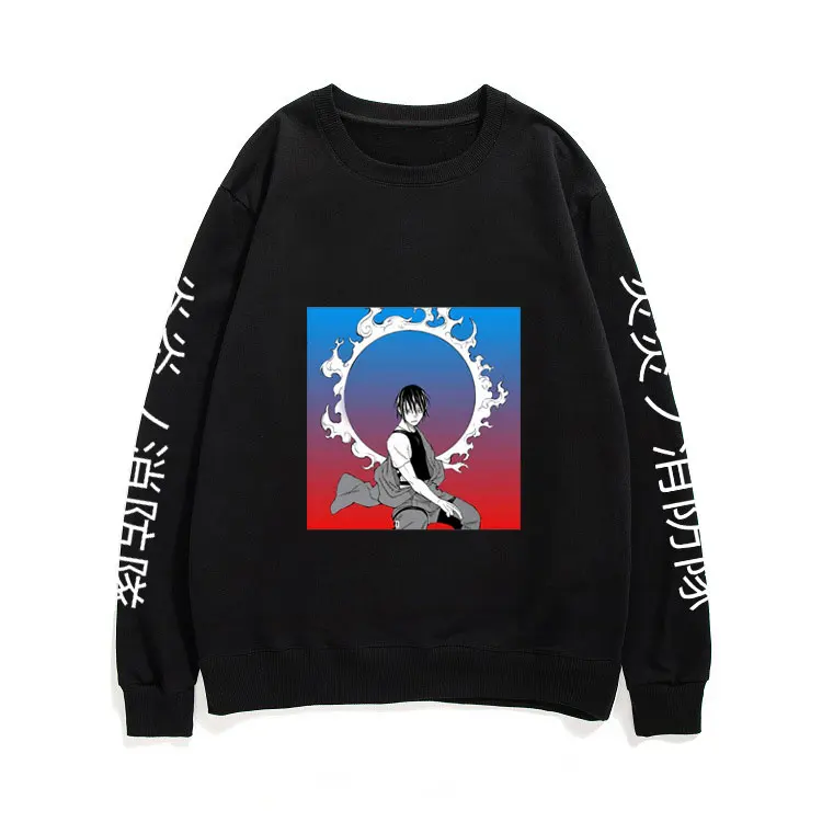 

Japan Manga Fire Force Pullover Shinmon Benimaru Sweatshirt Fire Brigade of Flames Anime Clothes Men Women Harajuku Unisex Tops