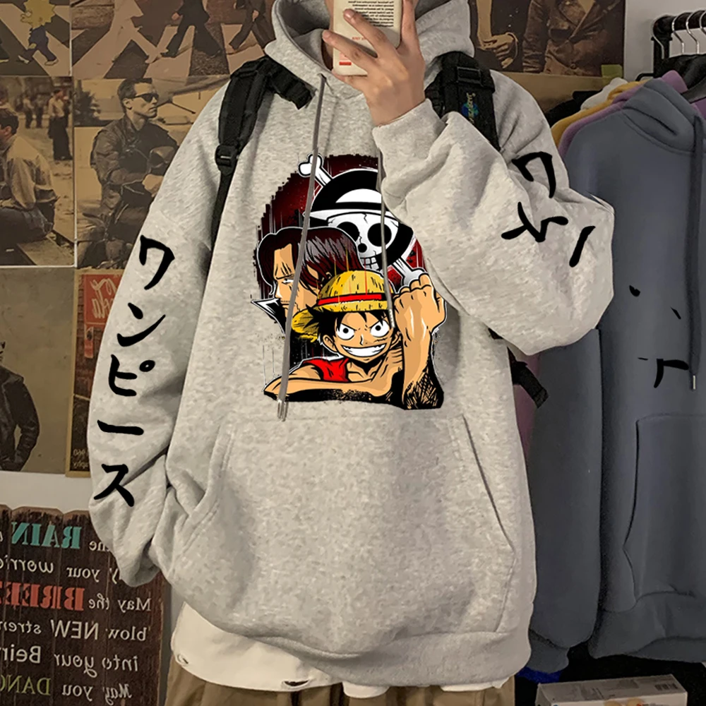 

Худи FAKUNTN с длинным рукавом мужское, Свитшот в стиле хип-хоп с японским аниме, одежда для улицы