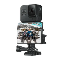 selfie vlog mirror for gopro hero 8 vlogging flip screen mount for gopro 7 6 5 yi mijia sjcam accessories