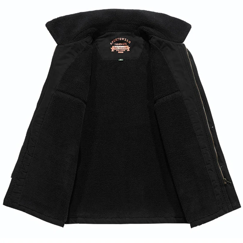 Зимняя мужская куртка парка пальто толстые теплые флисовые куртки военная для