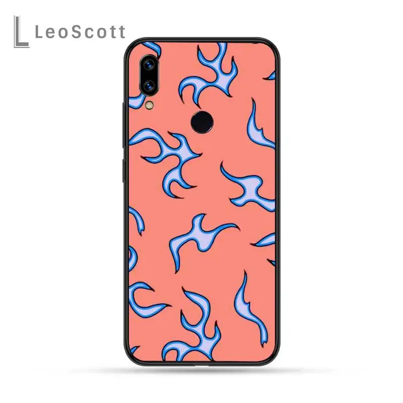 

Blue Flame Fire Phone Case For Xiaomi Redmi Note 4 4x 5 6 7 8 pro S2 PLUS 6A PRO