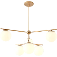 modern led glass pendant light black golden ceiling lamp led glass ball pole hanging lamp for dining room bedroom kitchen room