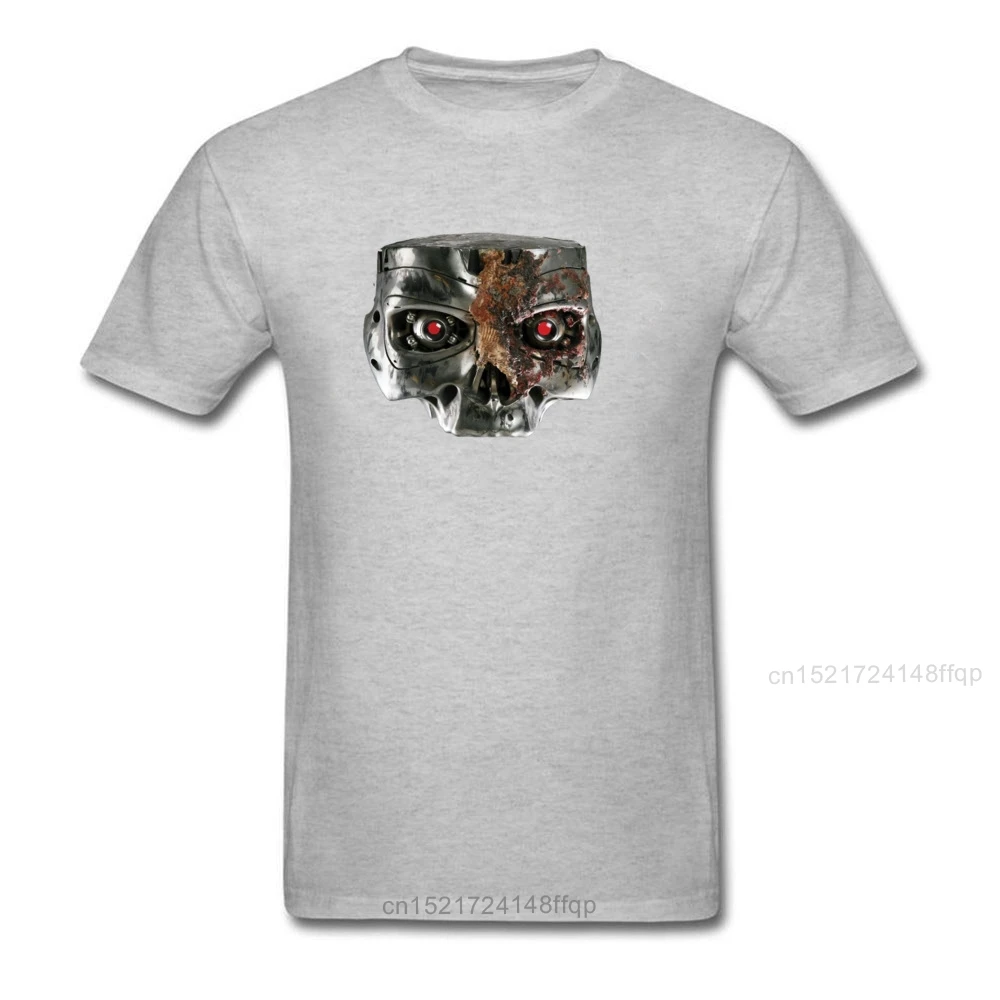 Мужская черная футболка с 3D принтом голова железного черепа потрясающий крутой