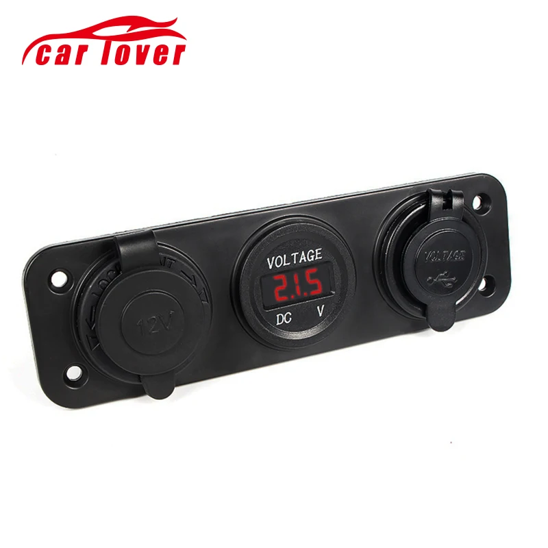 2 в 1 USB зарядное устройство разъем + сплиттера красный синий светодиодный