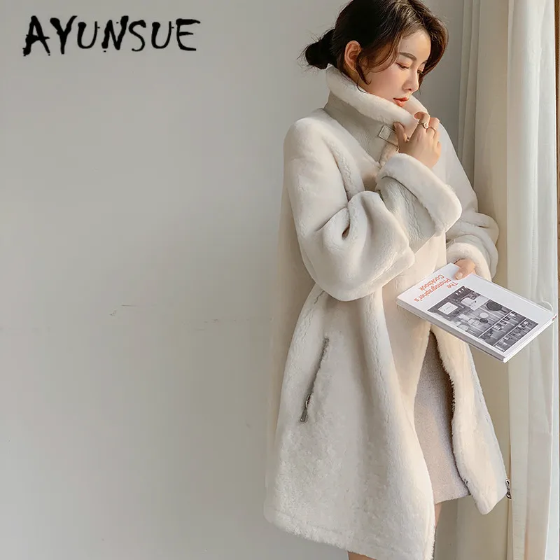 

Natural Fur Coat Women 100% Wool Jacket Women Clothes 2020 Parka Real Fur Winter Coat Women Real Leather Jacket TOM1-88880YY2408