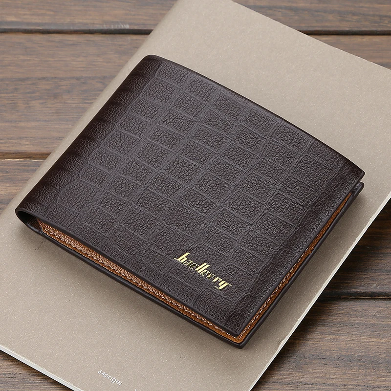 Мужской кошелек Винтажный кожаный брендовый Роскошный короткие тонкие мужские