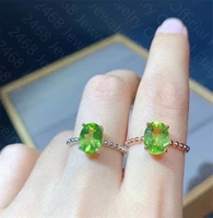 new natural peridot 925 silver womens jewelry simple and generous design a gift for girlfriends and girlfriends