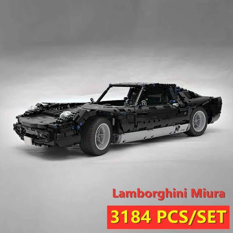 Серия MOC Lamborghini Miura супер гоночный автомобиль подходит для legglys Technic наборы моделей