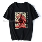 Мужские классические футболки Vinland из чистого хлопка, с круглым вырезом, в стиле викингов, Сага Торфинн, аниме Otaku