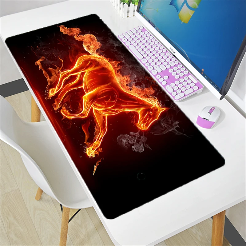 

DIY Mouse pad for professional eSports game A running horse Speed Lock Edge Rubber Game Desk Mousepad Keyboard Mat for CSGO LOL