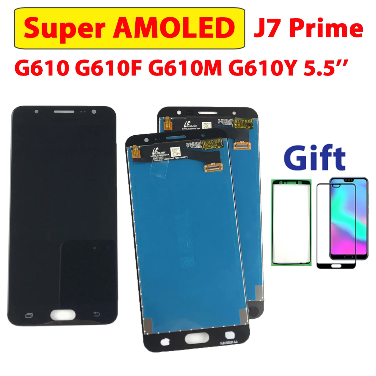 Тестовый экран 5 дюйма для Samsung Galaxy J7 Prime дисплей G610 в сборе сенсорный On7 G610M G610F Super