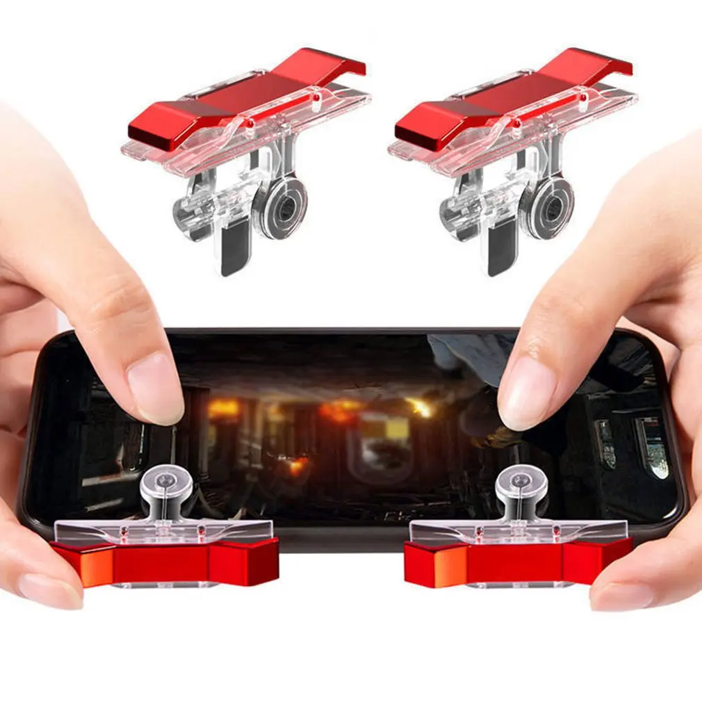 

2Pcs Mobile Phone Gaming Trigger Gamepad PUBG Button Handle For L1R1 Shooter Controller Keypads Grip For IPhone Android Phone