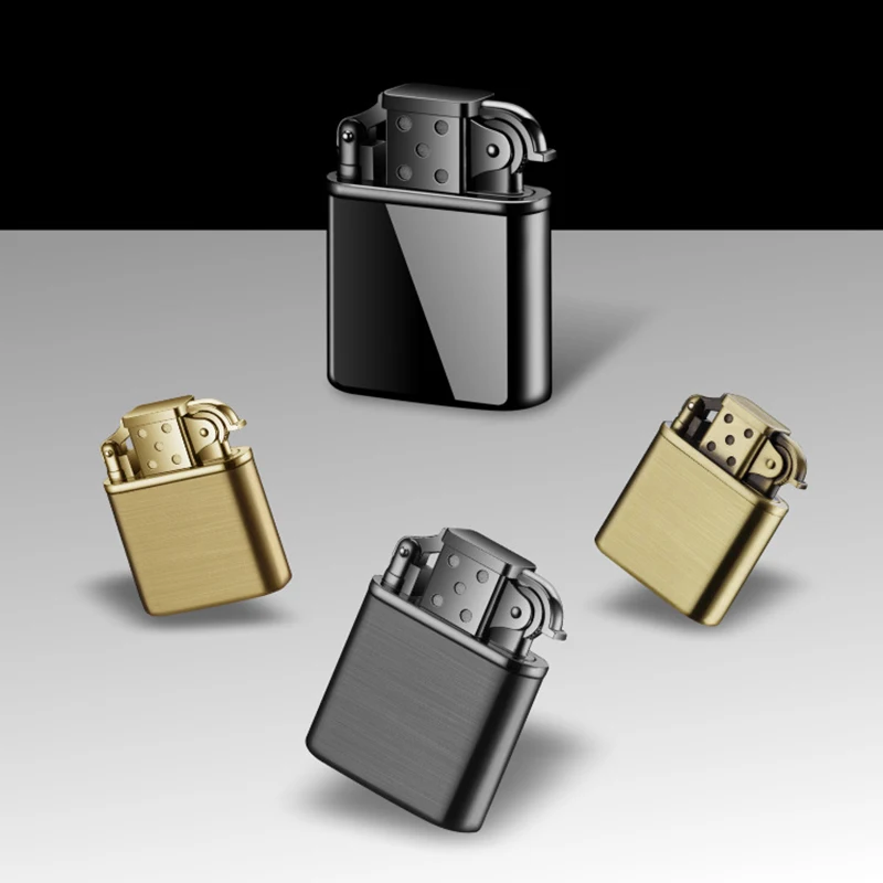 Надувная Бутановая газовая металлическая ветрозащитная Зажигалка в стиле ретро