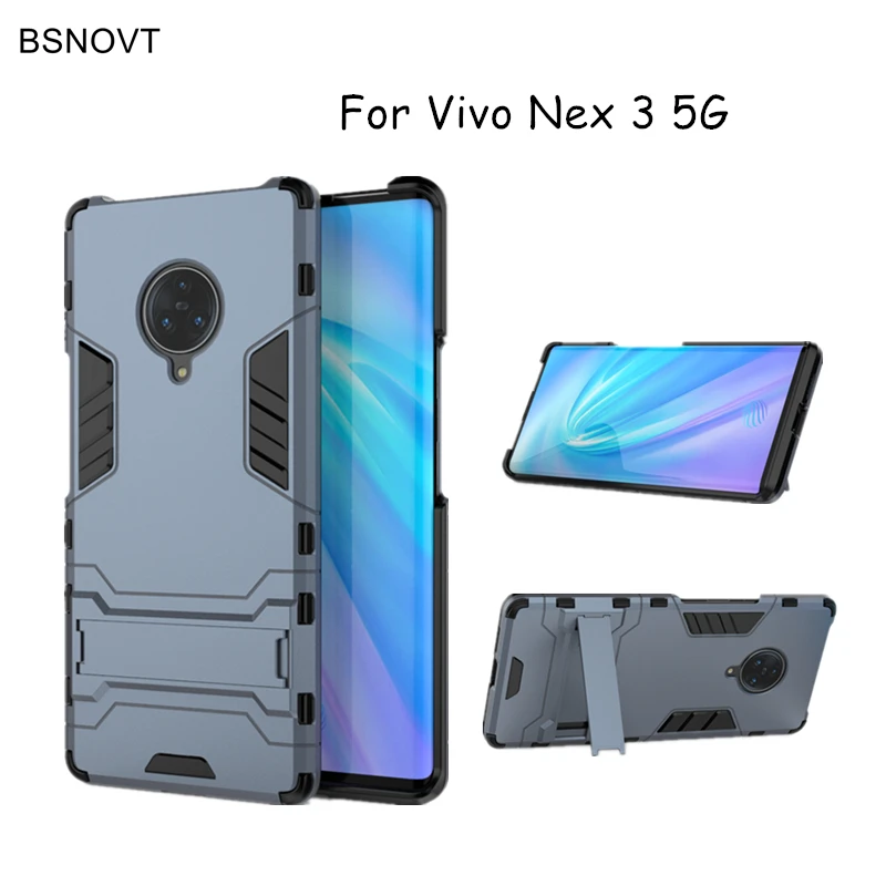 Чехол для Vivo NEX 3 5G мягкий силиконовый + пластиковый чехол с подставкой Funda 6 89&quot |
