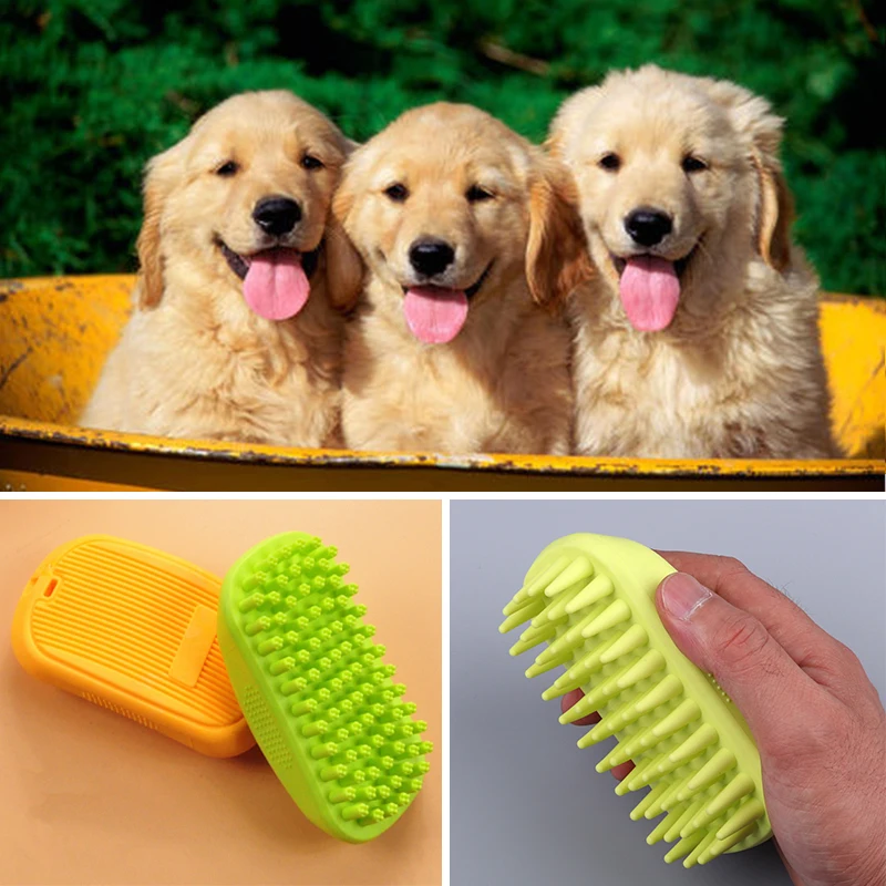 

Pet Hair Bath Brush Massage Grooming Brush For Cat Dog Cleaning Grooming Tools Hair Removal Comb Pet Cleaning Tool