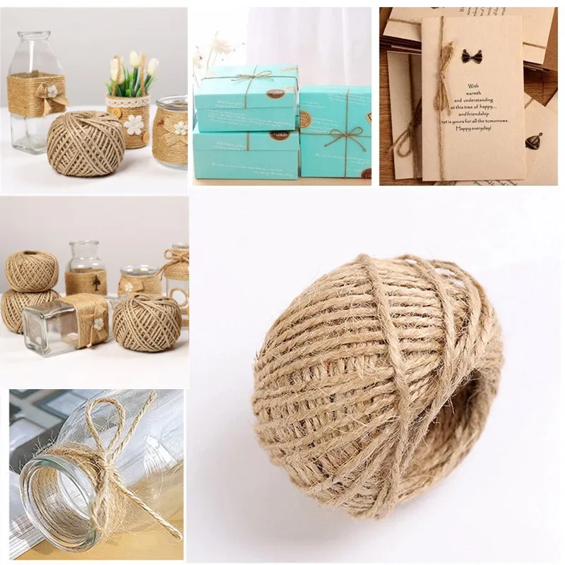 1 шт., 30 метров, фотошпагат, свадебное украшение, льняная лента ручной работы, рождественский подарок, упаковка для дня рождения