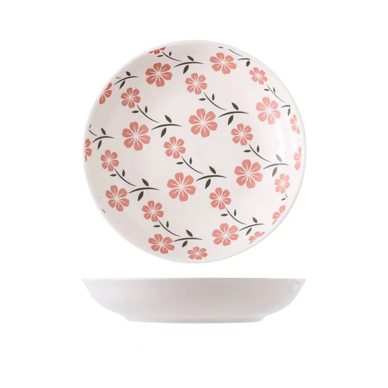 Nordic 8 inch commercial household glaze color ceramic microwave oven dish steak deep tableware wholesale | Дом и сад