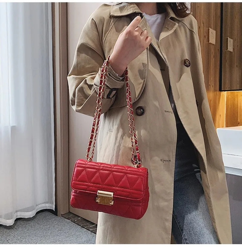 Женская сумочка красного и розового цвета сумка через плечо 2020 Новая модная