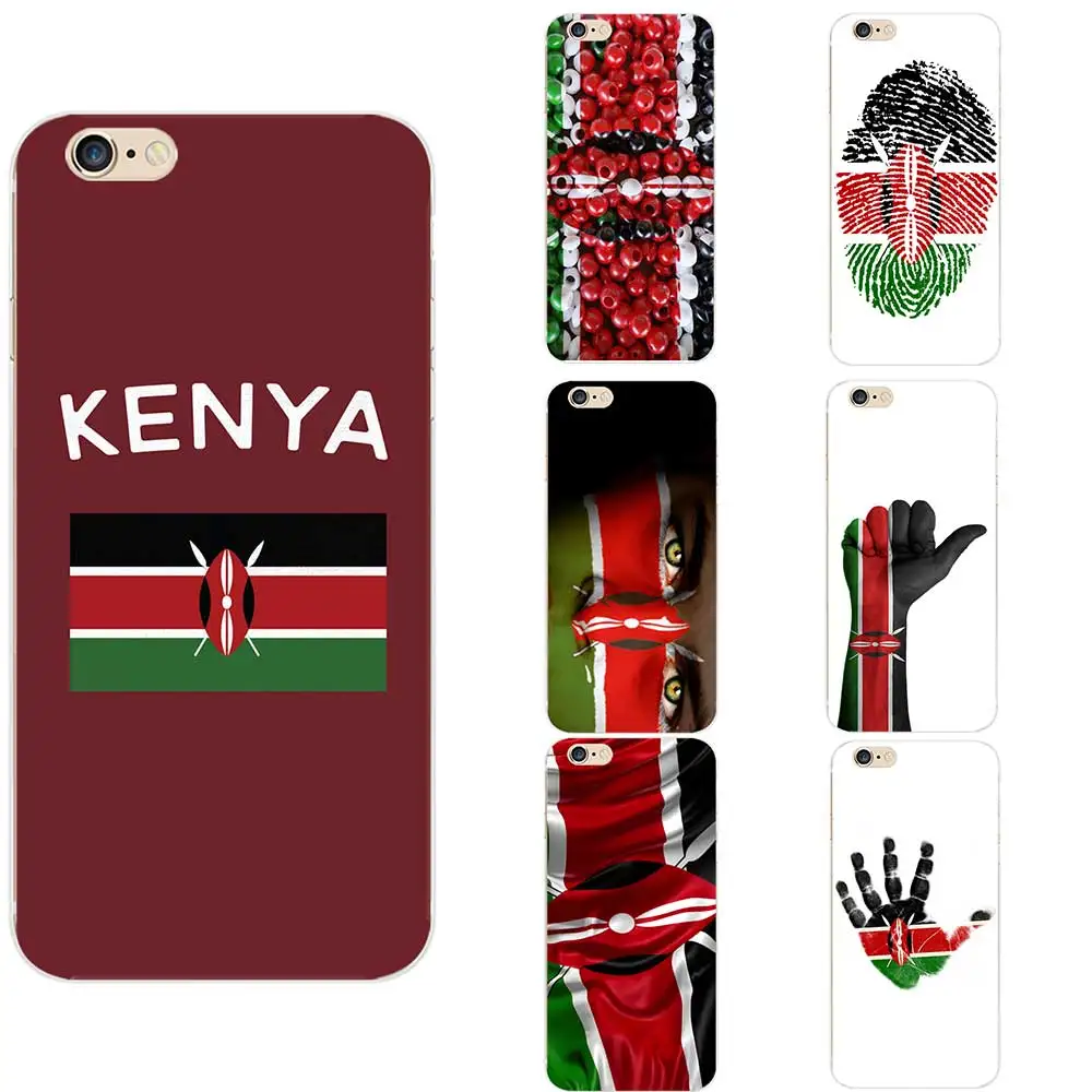 Для iPhone 6 7 8 S XR X Plus 11 Pro Max Персонализированный чехол для телефона из мягкого ТПУ с национальным флагом Кении