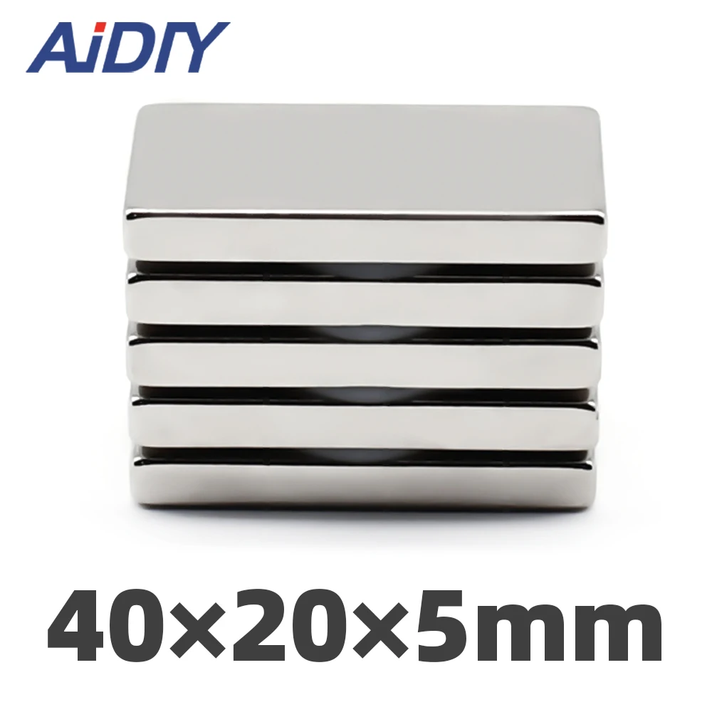 AIDIY 1/5 шт. 40 мм x 20 5 N35 неодимовый магнит супер сильный Мощность редкоземельных