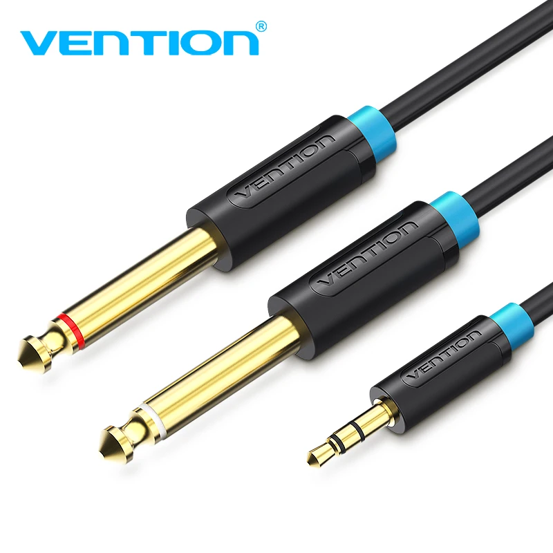 Vention 3 5 мм для Dual 6 адаптер Джек аудио кабель с двойным 35 Мужской 1/4 "подойдет как