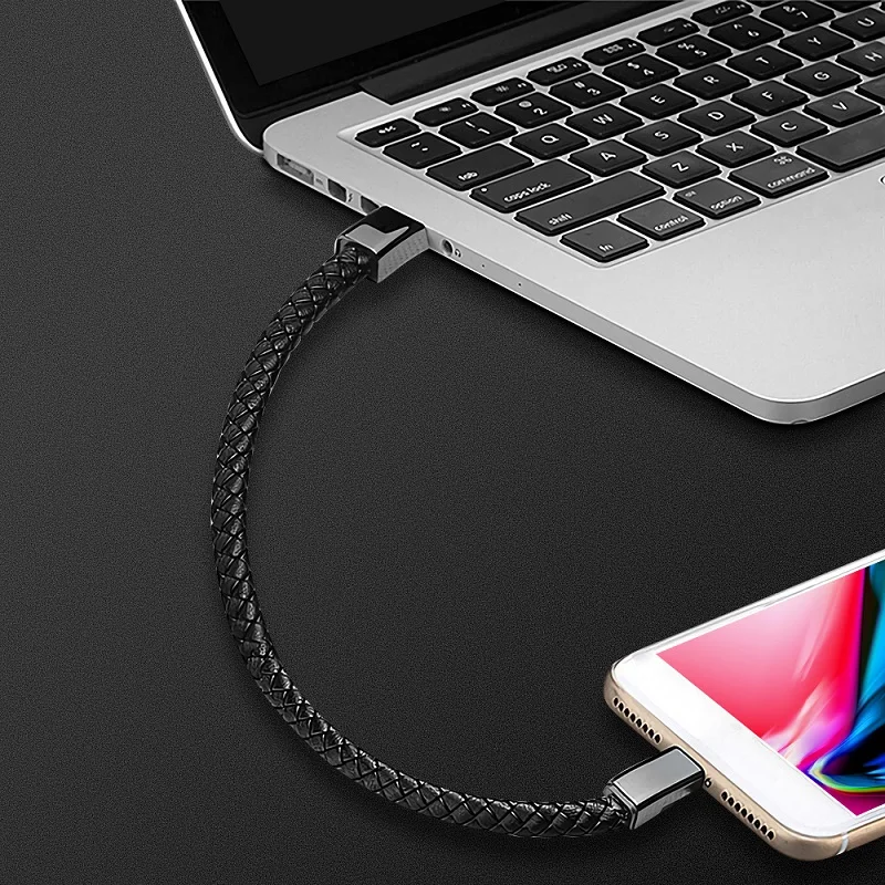 Спортивный браслет USB C Micro USB 8-контактный зарядный кабель для передачи данных и быстрой зарядки для iPhone X 7 8 plus samsung S8 портативный провод