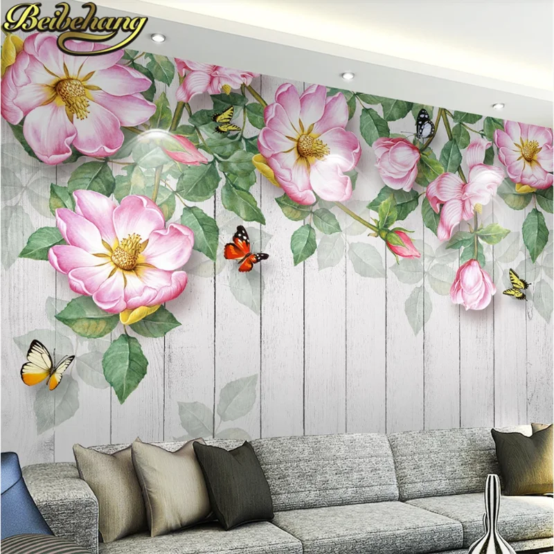 Фотообои beibehang настенный фон Настенная бумага романтические цветы настенная на