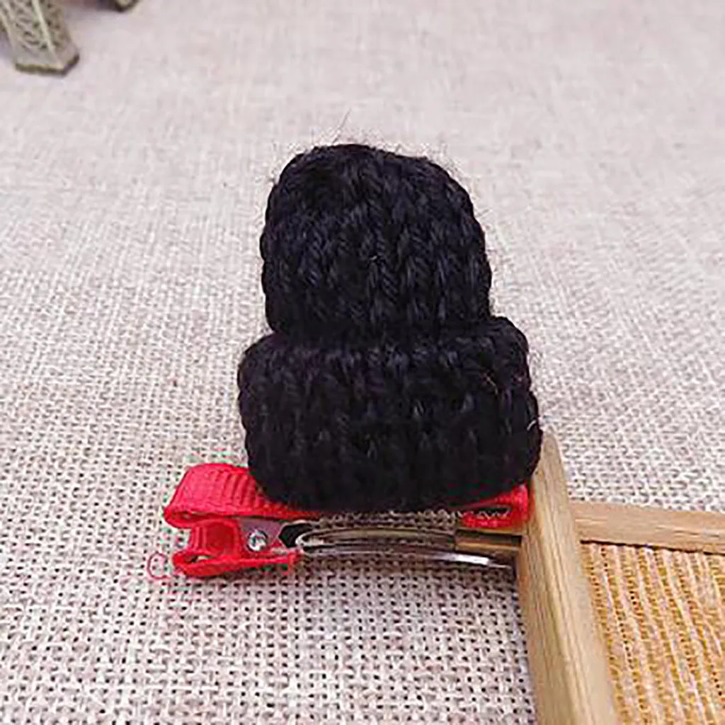 12 шт. Рождественская шерстяная мини-шляпа заколка для волос аксессуары повязка