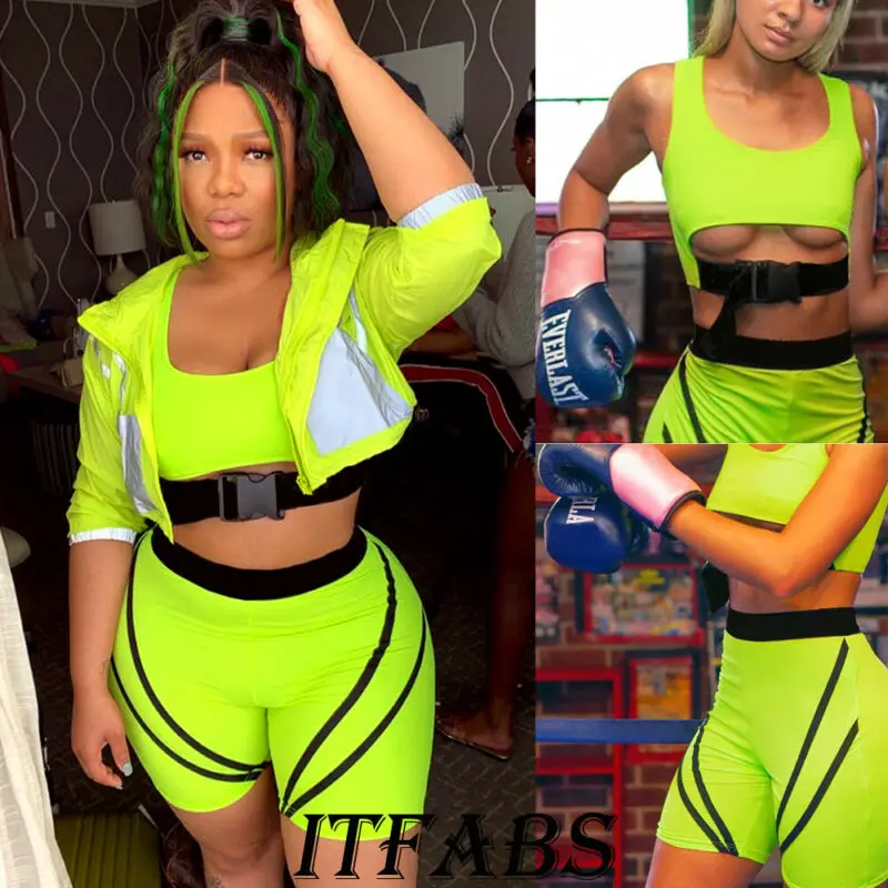 Женский спортивный костюм 2 шт./компл. топ штаны одежда для йоги тренировочный