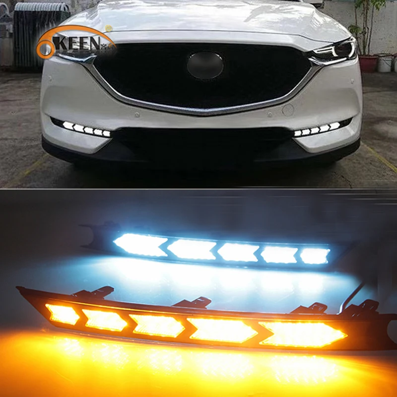 2 шт. для Mazda CX 5 CX5 2017 2018 2019 2020 светодиодсветодиодный дневные ходосветильник реле