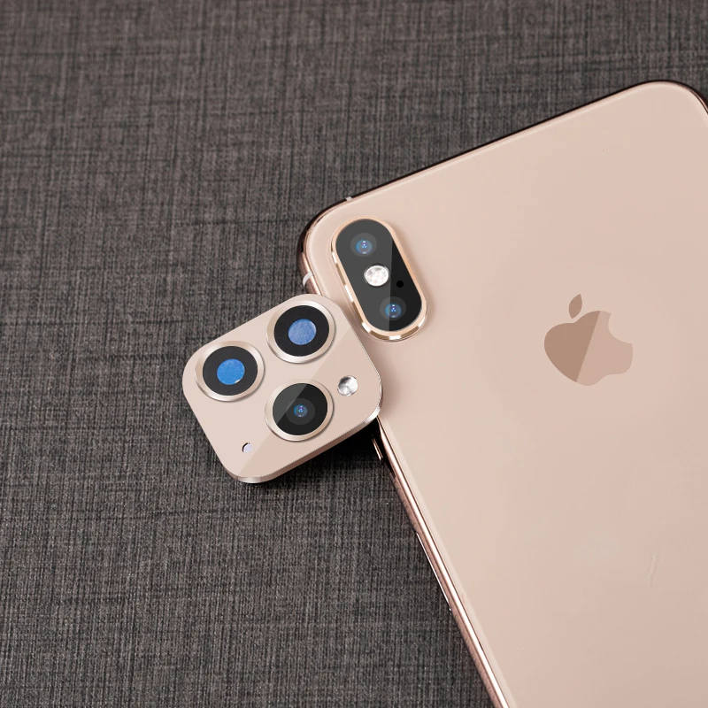 Роскошный Металлический объектив камеры для замены секунд для iPhone 11 Pro Max Защитная кольцевая крышка для iPhone X XR XS MAX Защитная камера