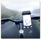 Вращающийся на 360  силиконовый кронштейн для телефона, подставка для велосипеда и мотоцикла, подставка с защитой от падения, мобильный держатель GPS для IPhone 12, 11, Huawei, Xiaomi, Samsung