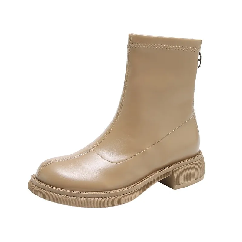 Fashion Women's Boots Autumn Women's Shoes Women's Ankle Boots Cool Motorcycle Chelsea Winter Shoes Hedging Brand Designer Shoes