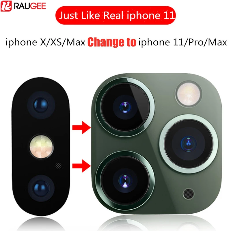 Поддельная наклейка для камеры iphone X XS MAX Защита объектива изменение секунд 11 Pro Max