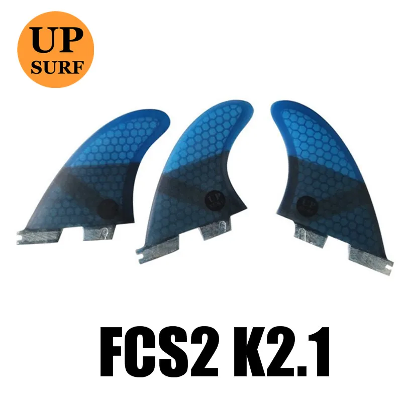 02 FCS II-K2.1Fins трехсекционный сотовый FCS2 плавник синий/оранжевый/серый/красный/зеленый Quilhas Surf Fin - Цвет: 02