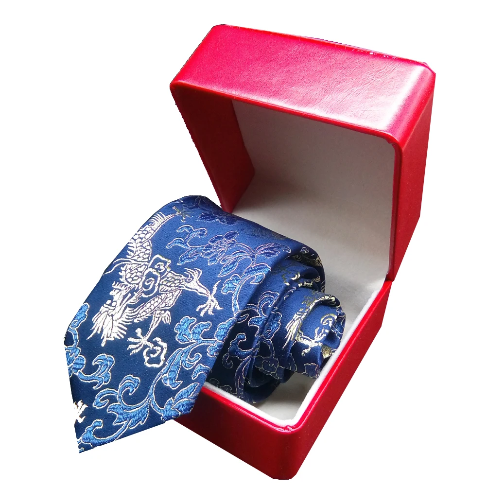 Мужской Жаккардовый галстук с вышивкой дракона в стиле ретро | Галстуки